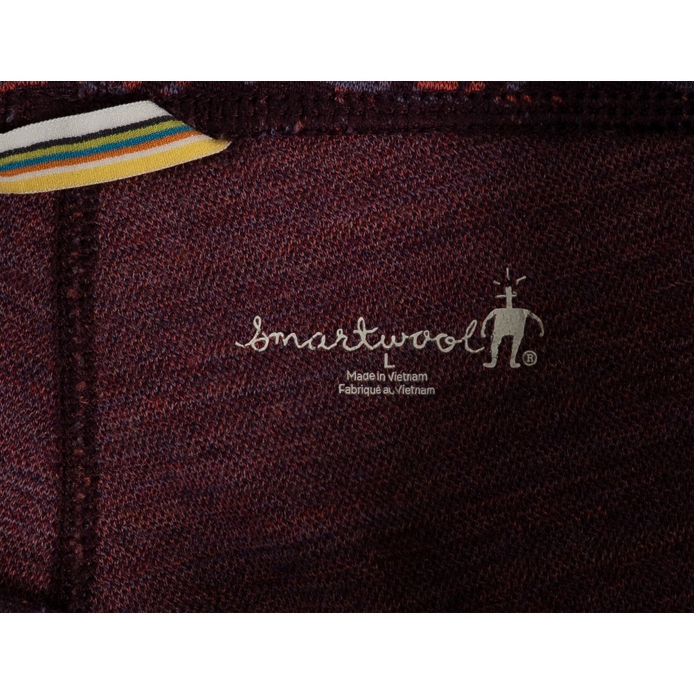 Smartwool Womens Leggings Base Layer Houndstooth 100% Merino Wool Purple Large - Picture 4 of 10